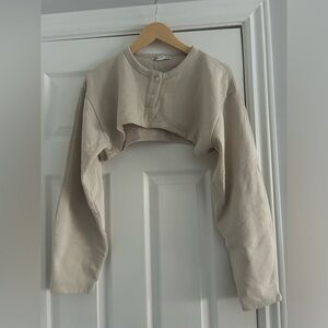 Crop beige sweatshirt